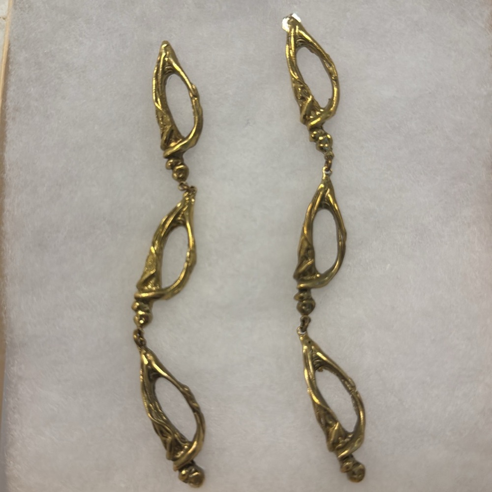 Modern Citizen Gold Twisted Drop Earrings